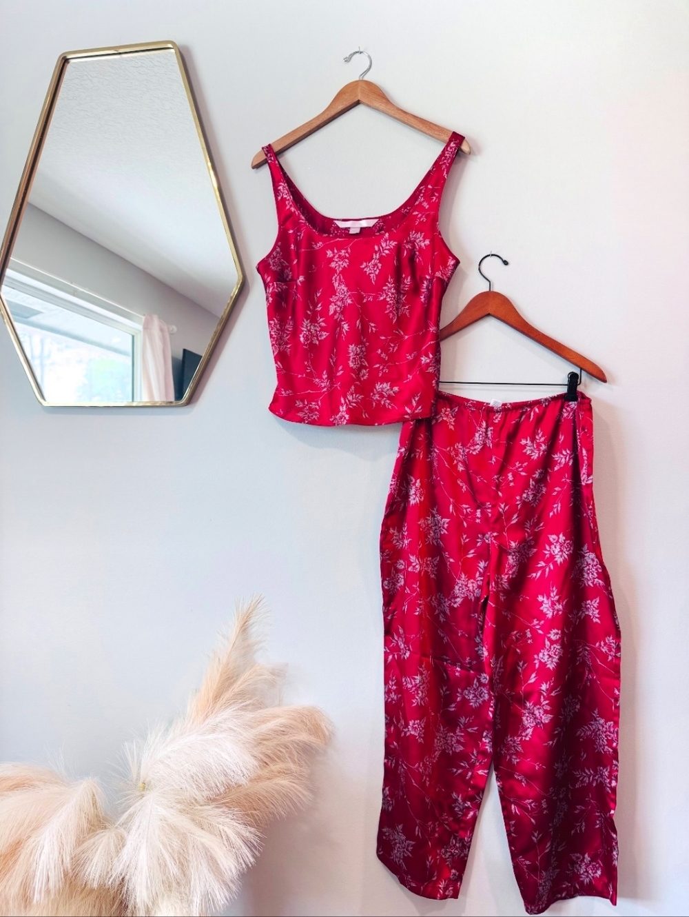 Victoria Secrets Satin Pajama Set (Top Is L, Bottom Is M)